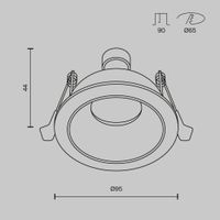 Товар: Встраиваемый светильник Technical DL126-GU10-B - фото 2 Встраиваемый светильник Technical DL126-GU10-B — фото 2, Точечные светильники