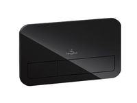 Клавиша смыва, Villeroy&Boch, ViConnect, для унитаза, ширина, мм-269, глубина, мм-13, высота, мм-161, тип смыва-двойной, материал-стекло, цвет-черный глянцевый, с встроенной светодиодной подсветкой арт-921843RB — фото 1, Кнопки смыва