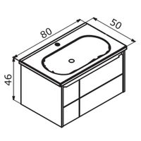 Тумба с раковиной ORKA Likya 80 подвесная, белый матовый арт-5002492 — фото 5, Тумбы с раковиной