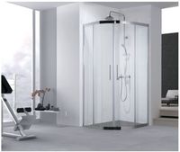 Душевой уголок Aquanet Delta 100x100, R550, прозрачное стекло арт-NPE2142 — фото 9, Душевые уголки четверть круга