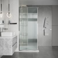 Товар: Душевое ограждение Niagara Nova NG-4622-34 (80х80х195) квадрат,раздвижная,хром,стекло рифленое,1 место - фото 4 Душевое ограждение Niagara Nova NG-4622-34 (80х80х195) квадрат,раздвижная,хром,стекло рифленое,1 место — фото 4, Квадратные душевые уголки