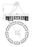 Подвесной светильник Maytoni MOD083PL-09CH — фото 2, Подвесные светильники