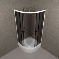 ДО Грэй 90*90 В (3 места+сифон D50) арт-Щ0000066465 — фото 3, Душевые уголки четверть круга