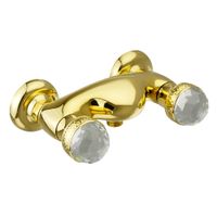 AXO SWAROVSKI См-ль д/душа внешний, выход M1/2", золото 18508 — фото 1, Смеситель для душа