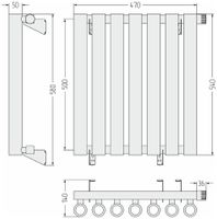 Отопительный радиатор Сунержа Кумир-0 EU50 правый 500х470 7 секций Сатин арт-071-0351-5007 — фото 5, Радиаторы отопления