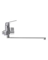 OneLife смеситель для ванны однорычажный полимерный универсальный излив, хром арт-P02-211cr — фото 2, Смеситель для ванны