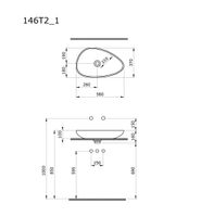 Раковина Ambassador Kingston (580*370*100) БЕЖЕВАЯ МАТОВАЯ арт-146T20401 — фото 3, Раковины накладные