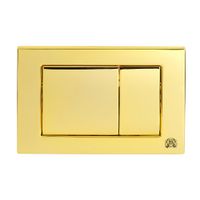 METAL DUAL Клавиша двойная универсальная h163x243 мм.(металл), золото арт-20461 — фото 1, Кнопки смыва