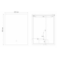 Зеркало PRAGMA-норма BLACK (600*800*45) LED с сенсорным выключателем и подогревом 1860802 — фото 3, Зеркала в ванную комнату