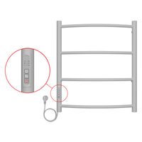 Полотенцесушитель электрический AZARIO VERONA 500/600 4 секции, диммер слева, белый арт-AZ04756W — фото 3, Электрические полотенцесушители