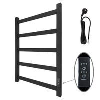 Полотенцесушитель электрический ВИД 81-10 ПРОФИЛЬНЫЙ 610х400, скр.монтаж, СНШ, черный матовый(RAL 9005), (Ferrum, равномерные перкаладины), Маргроид арт-8110p-6040-1081-9005R — фото 5, Электрические полотенцесушители