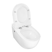 Унитаз импульсный Azario 360х570х375 подвесной, полукруглый, быстросъемное сиденье микролифт, монтажная рама в комплекте арт-AZ-102C — фото 3, Подвесные унитазы