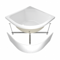 Поддон ПД 5 глубокий полукруг 90х90 Обрезанный (без сиденья) арт-Щ0000014179 — фото 2, Акриловые душевые поддоны