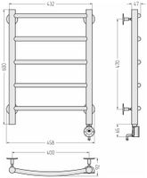 Товар: Полотенцесушитель электрический Стилье Формат 12 600х400 правый Без покрытия арт-00512-6040 - фото 4 Полотенцесушитель электрический Стилье Формат 12 600х400 правый Без покрытия арт-00512-6040 — фото 4, Электрические полотенцесушители
