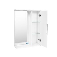 Зеркало со шкафом VIANT ЛИМА 50 подвесное белый арт-VLIM50-ZSH — фото 2, Зеркальные шкафы в ванную