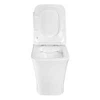 Унитаз-моноблок AZARIO STOUN 405х750х780 напольный, безободковый, в комплекте с сиденьем дюропласт микролифт, белый арт-AZ-1109 — фото 4, Напольные унитазы