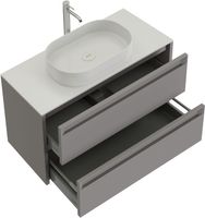 Тумба под раковину Allen Brau Fantasy 80 1.11001.PGM 2.0 платина матовый — фото 1, Тумбы под раковину