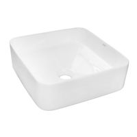 Раковина-чаша Azario 375x375x135 накладная, квадратная, белый глянец арт-AZ-2283 — фото 4, Раковины накладные