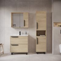 Шкаф-пенал VIANT КЕЛЬН 30 напольный светлое дерево (VKEL450SD-PEN) — фото 4, Пеналы для ванной комнаты