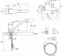 Набор для ванной комнаты Ravak SET SUZAN V керамичес кий картридж, хром арт-70508018 — фото 4, Готовые комплекты для ванной комнаты