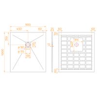 Душевой поддон прямоугольный STONE TRAY-W 900x1000 14152910-01-11 — фото 3, Душевые поддоны