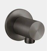 Шланговое подсоединение, Gessi, Shower316, стандарт подвода воды-1/2", цвет-Black Metal Brushed PVD арт-54269.707 — фото 1, Шланговые подключения