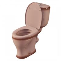 Унитаз-компакт "Воротынский" косой выпуск, с кнопочной арматурой и сиденьем, бежевый SANTERI 1P4017S0700BF — фото 1, Напольные унитазы