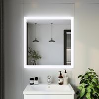 Зеркало Бриклаер Вега/Мальта 85 LED подсветка на взмах руки, часы арт-4627125415319 — фото 3, Зеркала в ванную комнату