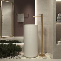 Смеситель для раковины напольный Rim , однорычажный, брашированное золото арт-VFBF-2R1BG — фото 1, Смесители напольные