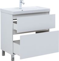 Тумба под раковину Aquanet Вега 80 напольная, белый глянец арт-00344123 — фото 4, Тумбы под раковину