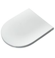 Сиденье с крышкой SIMAS TREVI с микролифтом быстросъемное цвет белый петли хром TR004 — фото 1, Сиденья для унитаза