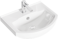 Напольная тумба 50 см с двумя ящиками в белом цвете, с умывальником арт-ROD01052N — фото 1, Тумбы с раковиной