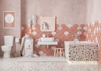 Зеркало КАСПЕР МИШКА, квадратное, розовый матовый арт-1A283402CR1E0 — фото 5, Зеркала в ванную комнату