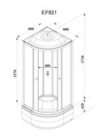 Ограждение VIVA90B N душевое Ceruttispa без поддона (90x90x195) — фото 148, Прямоугольные душевые уголки