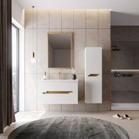 Зеркало ORKA Lodi 66 золото 3008131 — фото 1, Зеркала в ванную комнату