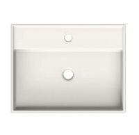 Раковина Scarabeo TEOREMA 2.0 подвесная или накладная с переливом с одним отверстием цвет белый матовый арт-5105 41 — фото 1, Раковины подвесные