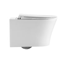 Унитаз подвесной Grossman Thin Rim GR-5604SQ (520х360х355) тонкий ободок,белый с тонкой крышкой,микролифт,смыв торнадо,1 место — фото 1, Подвесные унитазы