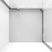 Душевое ограждение Niagara Nova NG-6635-34 (100х100х195) квадрат,хром,двери раздвижные,стекло прозрачное,1 место — фото 6, Квадратные душевые уголки