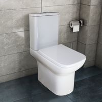 Унитаз-компакт Azario Alba 620х405х805 напольный, безободковый, с сиденьем микролифт арт-AZ-8323 — фото 14, Напольные унитазы