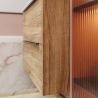 Тумба под раковину подвесная La Fenice Tesoro FNC-01-TES-DKK-100-2, коричневый — фото 5, Тумбы под раковину