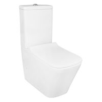 Унитаз-компакт Azario Quadro 605x340x810 напольный, смыв "Торнадо", безободковый с сидением микролифт и арматурой, белый арт-AZ-2175 UQ1 — фото 13, Напольные унитазы