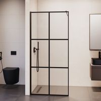 Душевая перегородка RGW WA-011B 90x200, профиль черный, стекло прозрачное(Принт)/8 мм, арт-35101190-84 — фото 4, Душевые перегородки