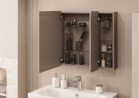 Товар: Зеркальный шкаф АР-ДЕКО 85, кашемир 1A280602DD6E0 - фото 6 Зеркальный шкаф АР-ДЕКО 85, кашемир 1A280602DD6E0 — фото 6, Зеркальные шкафы в ванную