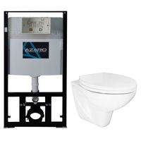 Сет AZARIO инсталляция + Унитаз подвесной PROJECT в комплекте с быстросъемным сиденьем микролифт арт-AZ-8010-1000+PR1100N — фото 14, Комплекты унитаз + инсталляция