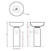 Пьедестал Artceram Jolie цвет черный матовый арт-JOC001 17 00 — фото 2, Пьедесталы для раковины
