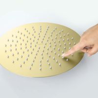 Товар: AQ2075BG круглый верхний душ 300*2 мм, шлиф. золото - фото 2 AQ2075BG круглый верхний душ 300*2 мм, шлиф. золото — фото 2, Верхние души