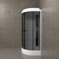 ДК Грэй-Вайт 90*90 А (7 мест+сифон D50, декор.крышка) арт-Щ0000067300 — фото 11, Душевые кабины