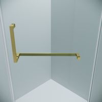 Душевое ограждение Grossman Pragma (90х90х195) трапеция,распашная,золото сатин,стекло прозрачное, 1 место арт-302.K33.03.9090.32.00 — фото 6, Душевые уголки трапеция