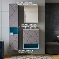 Комплект мебели для ванной Бриклаер КРИСТАЛЛ 60Z, графит/муссон — фото 5, Комплекты мебели для ванной