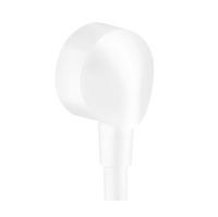 Шланговое подсоединение, Hansgrohe, Fixfit, стандарт подвода воды-1/2", без клапана обратного тока E, внутренняя часть из металла, цвет-белый матовый арт-27454700 — фото 1, Шланговые подключения